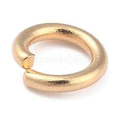 Rack Plating Brass Open Jump Rings&nbsp;X-KK-O139-18J-G