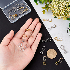 2 Sets 2 Colors Brass Earring Hooks&nbsp;EJEW-PH0001-23