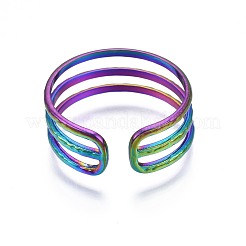 304 Stainless Steel Cuff Ring&nbsp;RJEW-N038-090