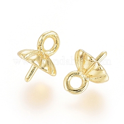 Brass Peg Bails Pendants&nbsp;KK-G389-31G
