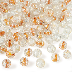 100Pcs Crackle Transparent Glass Beads Strands&nbsp;GLAA-TA0004-11A