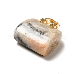Natural Crazy Agate Brass Pendants&nbsp;KK-E274-01G-10