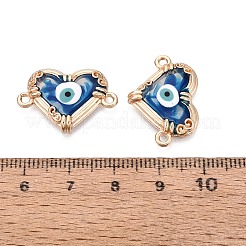 Alloy Enamel Blue Evil Eye Links Connector Charms with Resin&nbsp;ENAM-N071-03A-G