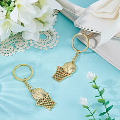2Pcs Basketball Alloy Pendant Keychains&nbsp;KEYC-SC0001-95G