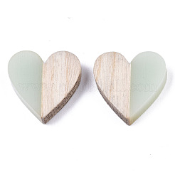 Resin & Wood Two Tone Cabochons&nbsp;RESI-R425-04H
