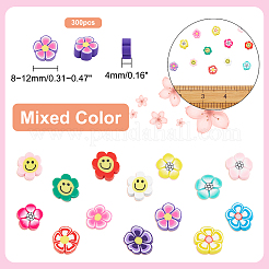 300Pcs Handmade Polymer Clay Cabochons&nbsp;CLAY-PH0001-49