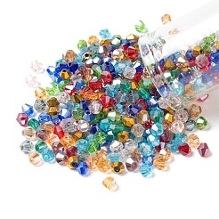 1500Pcs 15 Style Faceted Bicone Glass Beads&nbsp;EGLA-FS0001-03