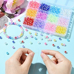 12 Colors Transparent Acrylic Beads&nbsp;MACR-YW0003-12