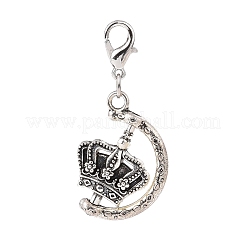 Tibetan Style Alloy Crown Pendants Decorations&nbsp;HJEW-JM00816