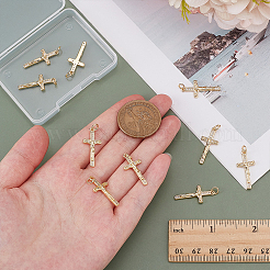 10Pcs Brass Micro Pave Cubic Zirconia Pendants&nbsp;KK-PH0014-22