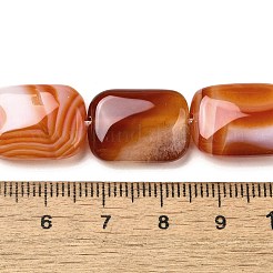 Natural Striped Agate/Banded Agate Beads Strands&nbsp;G-B137-B01-01G