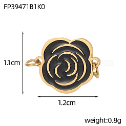 304 Stainless Steel Enamel Connector Charms&nbsp;STAS-OY009-24G