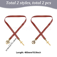 2Pcs Cowhide Leather Cord Bookmark&nbsp;AJEW-WR00004