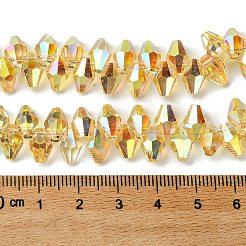 Transparent Electroplate Glass Beads Strands&nbsp;GLAA-K064-06A-HP01