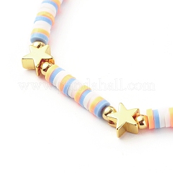Handmade Polymer Clay Beads Stretch Bracelets Sets&nbsp;BJEW-JB06353-02