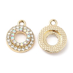 UV Plating Alloy Rhinestone Pendants&nbsp;PALLOY-A004-07G