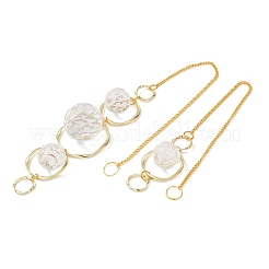 Alloy Ring & Glass Round Hanging Suncatchers&nbsp;GL-A001-01G