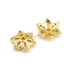 Brass Micro Pave Cubic Zirconia Bead Caps&nbsp;CU-CBA6A75-35A-G