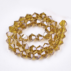 Electroplate Glass Beads Strands&nbsp;EGLA-Q118-6mm-A14