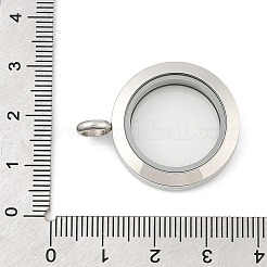 304 Stainless Steel Floating Locket Pendants&nbsp;X-STAS-E443-41P-03