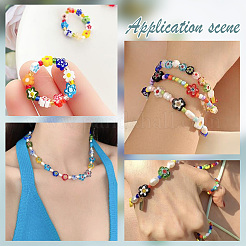 120Pcs 4 Style Handmade Millefiori Glass Beads Sets&nbsp;LAMP-GO0001-14
