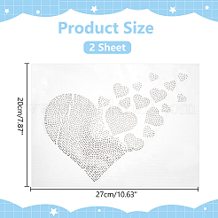 Heart Glass Hotfix Rhinestone&nbsp;FIND-WH0420-126A