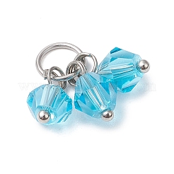 16Pcs Glass Pendants&nbsp;PALLOY-JF03189