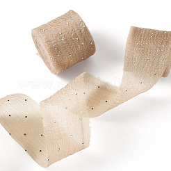 2Rolls Polyester Hot-fix Rhinestone Raw Edges Ribbon&nbsp;OCOR-TA0003-95G