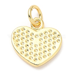 Rack Plating Brass Heart Charms&nbsp;KK-A185-24G-02