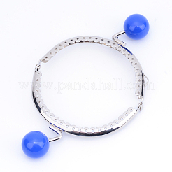 Iron Purse Frame Handle with Solid Color Acrylic Beads&nbsp;FIND-Q038P-D04