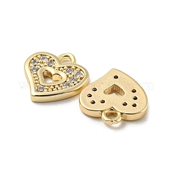 Brass Micro Pave Cubic Zirconia Pendants&nbsp;KK-H460-47G