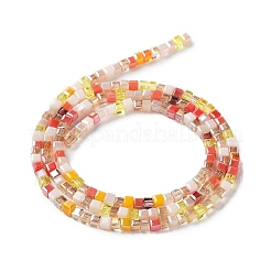 Gradient Color Electroplate Glass Bead Strands&nbsp;GLAA-E042-05-B01