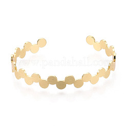 Brass Cuff Bracelets for Women&nbsp;BJEW-N035-03G