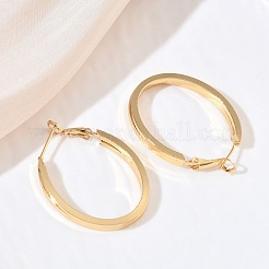 Brass Big Hoop Earrings for Women&nbsp;KK-CBA4112-07G