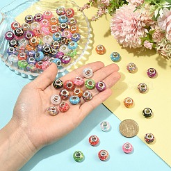 110Pcs 11 Colors Transparent Resin Rondelle European Beads&nbsp;RESI-YW0005-87