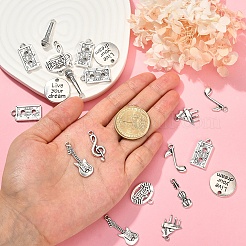 100Pcs 10 Styles Tibetan Style Alloy Pendants Lead Free & Cadmium Free&nbsp;TIBEP-CJ0001-91