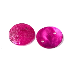 Spray Painted Natural Akoya Shell Connector Charms&nbsp;BSHE-S304-17B
