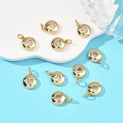 SHEGRACE Valentine's Day Brass Clear Cubic Zirconia Charms&nbsp;XGRQ3P339-594G