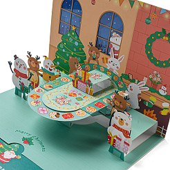 3D Pop Up Paper Greeting Card&nbsp;AJEW-P124-G02