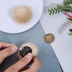 Mink Hair Shoe Buckle Clips&nbsp;FIND-WH0148-466A