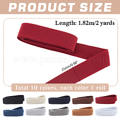 10 Rolls 10 Colors Polyester Elastic Cord&nbsp;OCOR-PH0004-63B