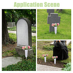 Plastic Cemetery Vase with Stake&nbsp;AJEW-WH0709-444B