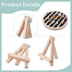 Round Wooden Ring Display Easels&nbsp;RDIS-WH0032-005A