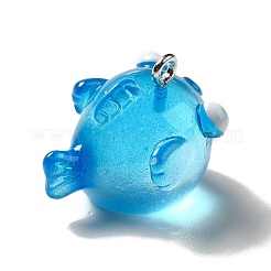Marine Series Transparent Resin Pendants&nbsp;RESI-E031-02P-11