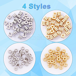 120Pcs 4 Style Brass Spacer Beads&nbsp;KK-CA0003-21