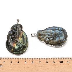 Natural Labradorite Big Pendants&nbsp;G-K338-35P