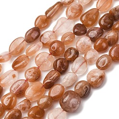 Natural Red Rabbit Fur Rutilated Quartz Beads Strands&nbsp;G-K395-A03-02