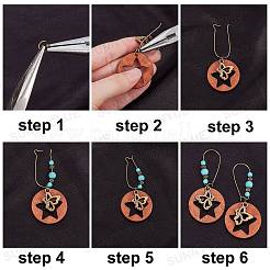 Bohemia Dangle Hoop Earring DIY Making Kit&nbsp;DIY-SC0017-65