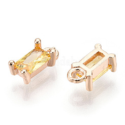 Brass Cubic Zirconia Charms&nbsp;LS-KK-S350-367I