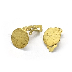 Brass Clip-on Earrings Findings&nbsp;KK-L184-21C